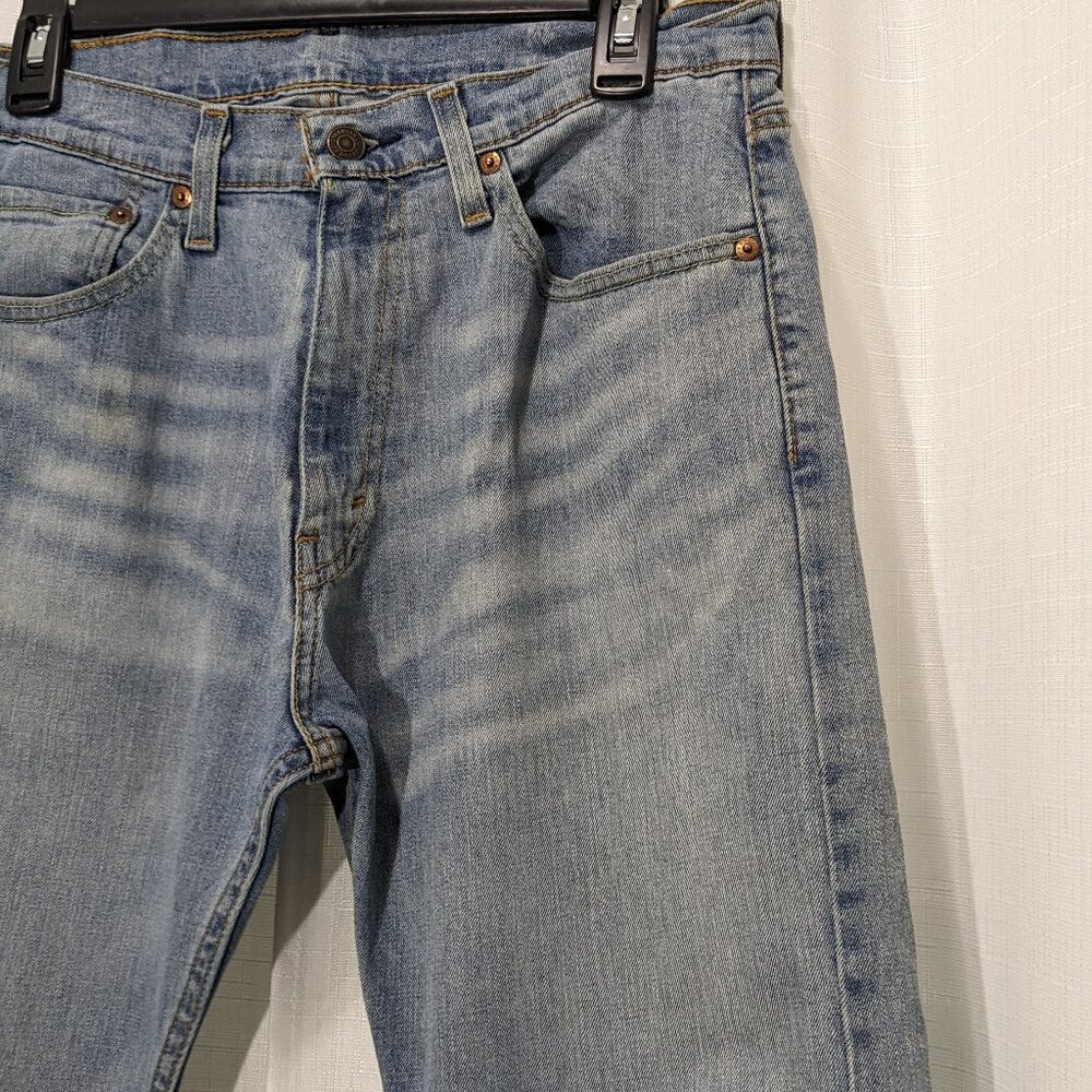 LEVI'S 505 Regular Fit Jeans Straight Leg Room Light Blue Sz 32 X 30 - Picture 5 of 12